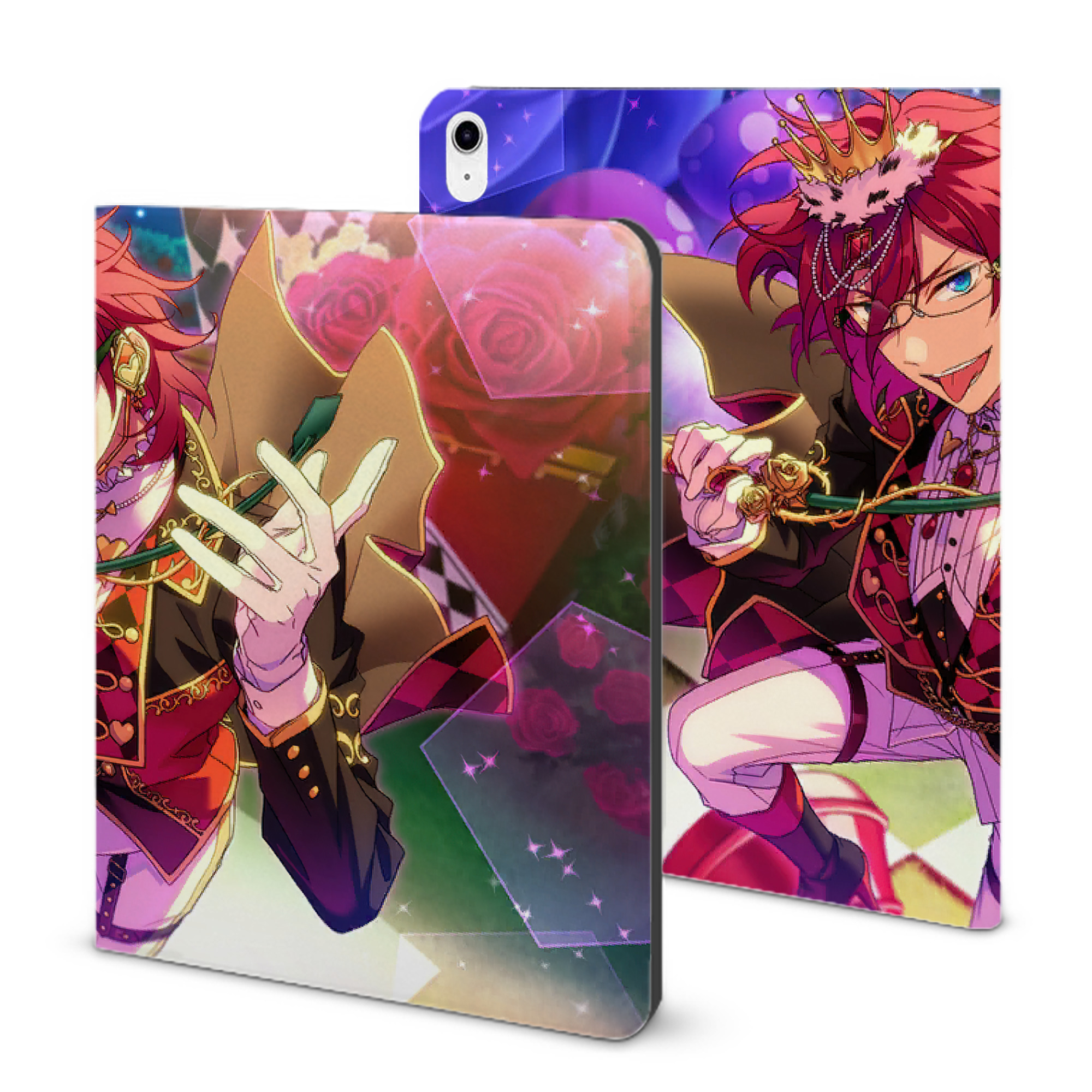 （画像用） あんさんぶるスターズ! Ensemble Stars IPad ケース ブック型 PUレザー TPU 耐衝撃 軽量 薄型 ペン収納なし 全面保護 IPad 各モデル対応